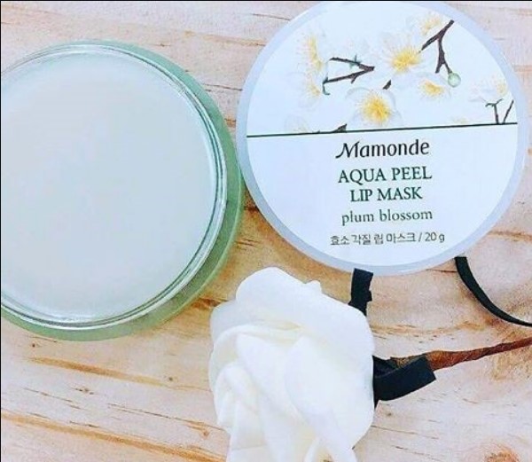Rẻ nhất] Mặt nạ ngủ môi Mamonde Aqua Peel Lip Mask Plum Blossom